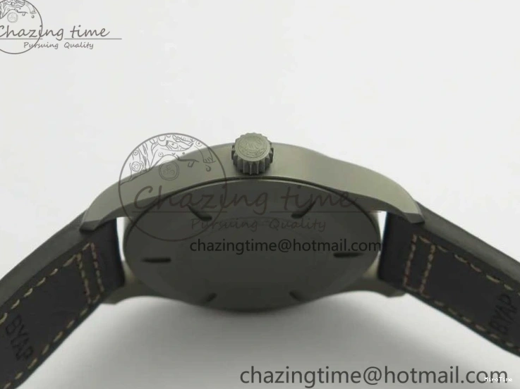 MIROTIME 0310 SmartChoice Mark XVIII IW327006 Titanium M+F 1:1 Best Edition Black Dial on Brown Leather Strap A 7145